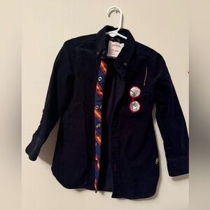 Mini Boden Harry Potter Corduroy Button Down Shirt